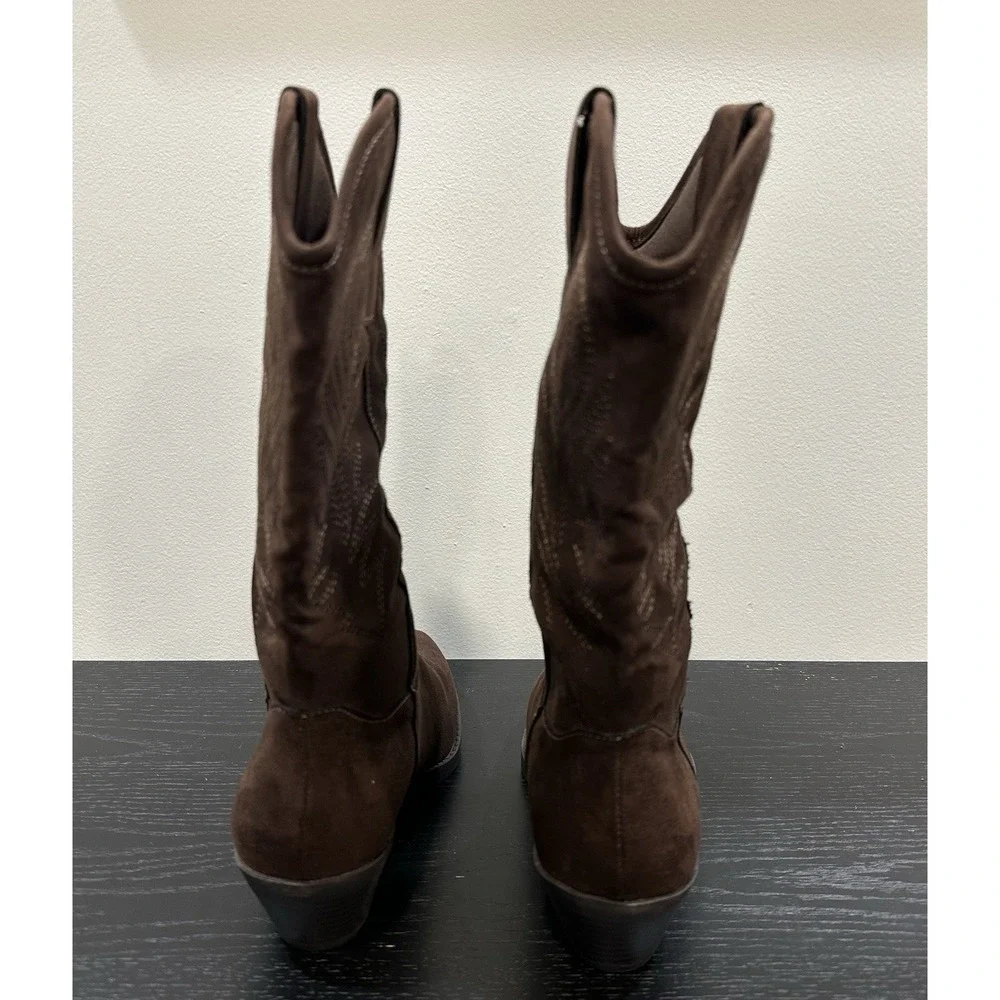 Style & Co Women's Mocha Brown Miyyaa Cowboy Comfort Soft Cowboy‎ Boots 7M NEW